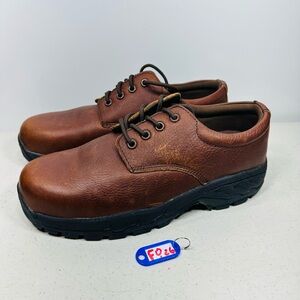 SR MAX Men's Burke MaxTRAX Composite Toe Oxford Brown Size 10,5